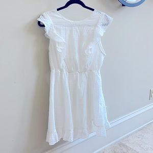 SHEIN tie back ruffle hem dress